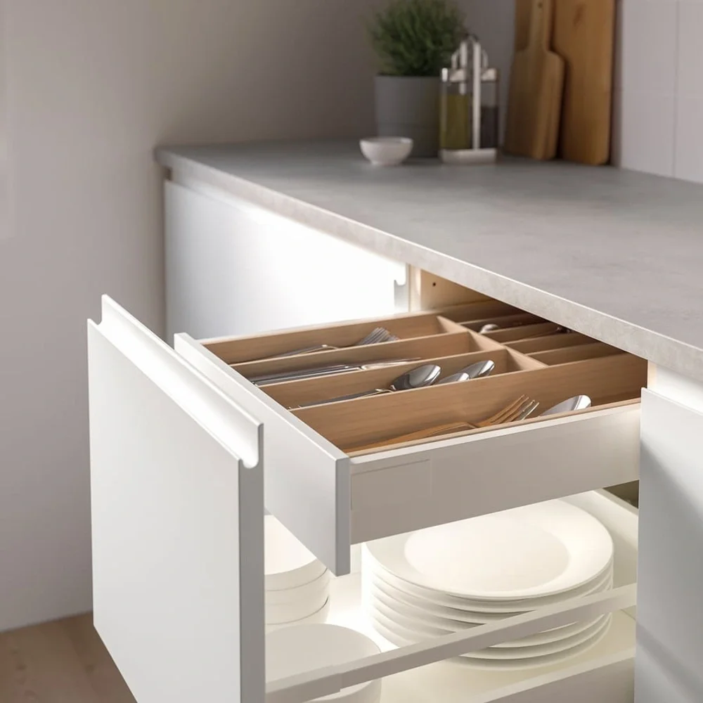 IKEA UPPDATERA Bamboo Flatware Tray Drawer Organizer 15x19.5”